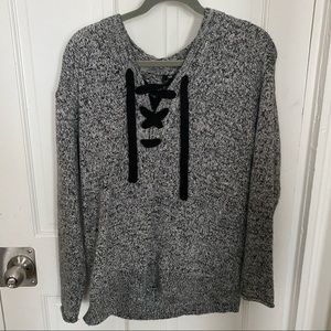 Nic+Zoe lace-up sweater